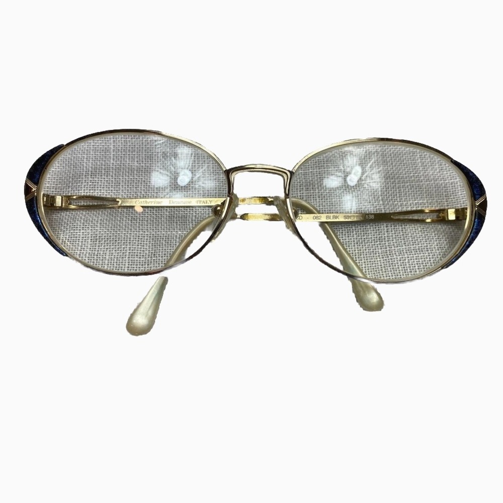 Catherine Deneuve Eyeglasses CD-062 Gold Blue Metal 53-16-138  Frames Only